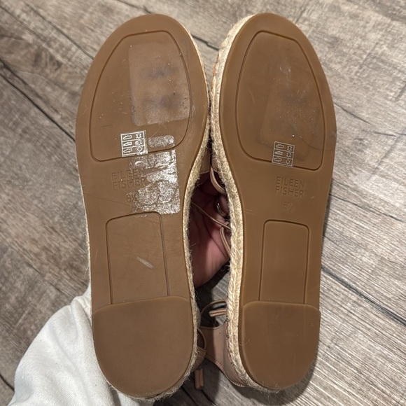 Eileen Fisher - Lace-Up Espadrille Sandal Flats - Tan - Size 6.5 - Gently Used!! - Picture 5 of 9